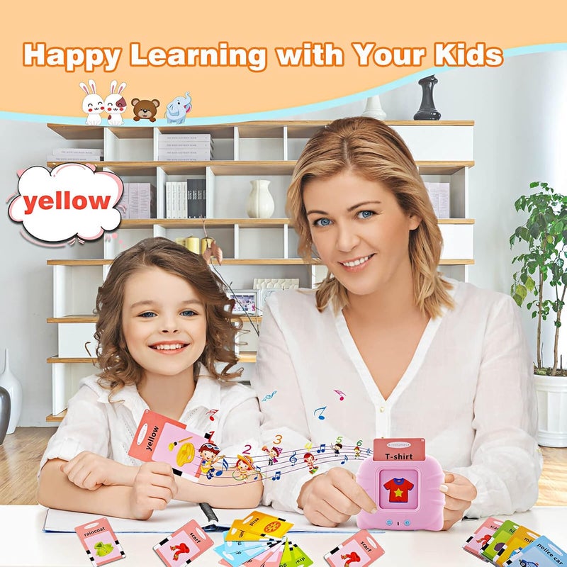 TARIOMART Talking Flash Cards Learning Toys for Toddlers 1-6 Year Old,British English, 224 Words, Audible Educational Toys, Preschool Learning Resource Electronic Interactive Toy Birthday Gifts for Kids - Image 2
